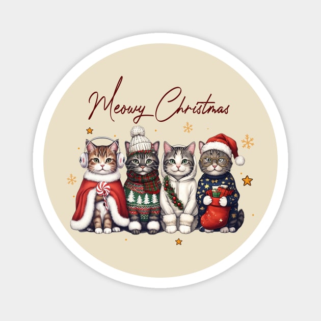 Meowy Cristmas Magnet by khaireddine